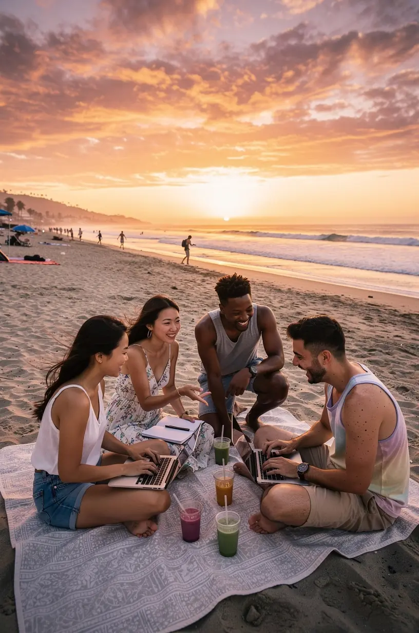 Community members collaborating to solve local challenges.